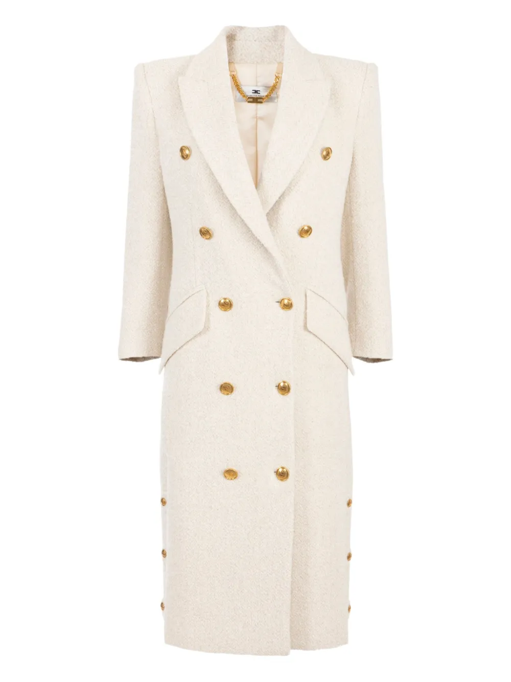 Двубортное пальто Elisabetta Franchi, белый
Двубортное пальто Elisabetta Franchi, белый
