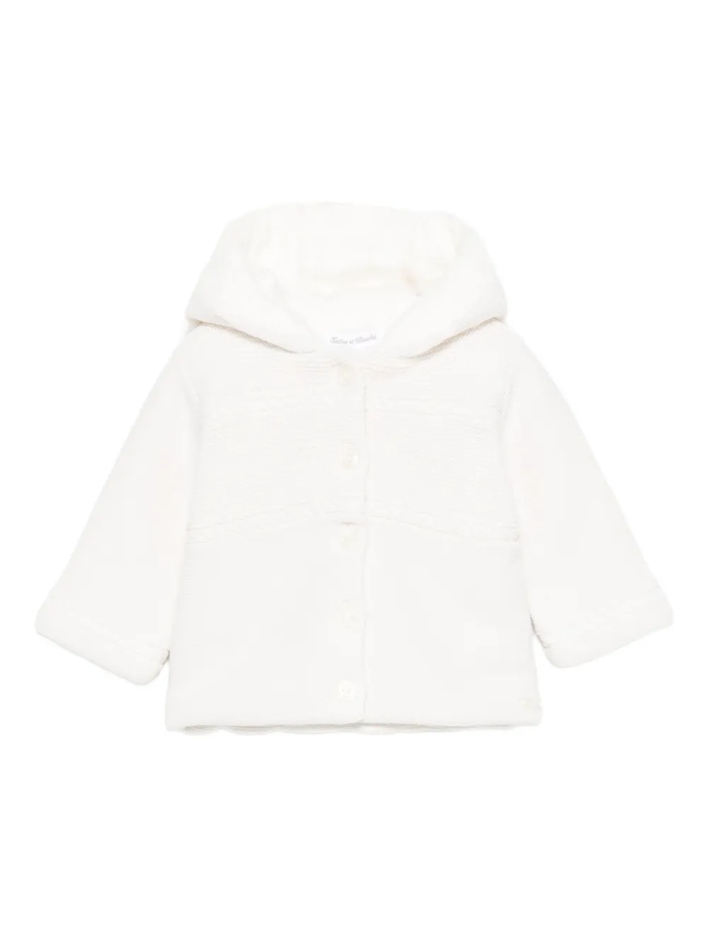 Кардиган с капюшоном и вязаным узором "косы" Tartine Et Chocolat, белый
Кардиган с капюшоном и вязаным узором "косы" Tartine Et Chocolat, белый