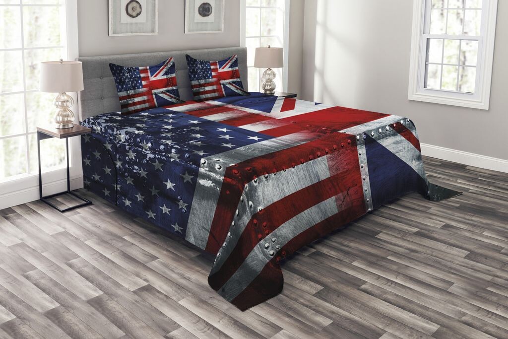 Комплект покрывала ABAKUHAUS Union Jack, Allianz Великобритания и США, комплект с моющимися наволочками, для односпальных кроватей 264 x 220 см, белый синий красный
Комплект покрывала ABAKUHAUS Union Jack, Allianz Великобритания и США, комплект с моющимися наволочками, для односпальных кроватей 264 x 220 см, белый синий красный
