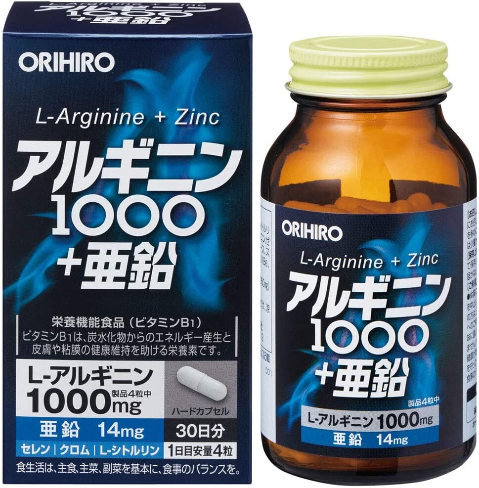Комплексная добавка Orihiro Arginine 1000 + Zinc, 120 капсул
Комплексная добавка Orihiro Arginine 1000 + Zinc, 120 капсул