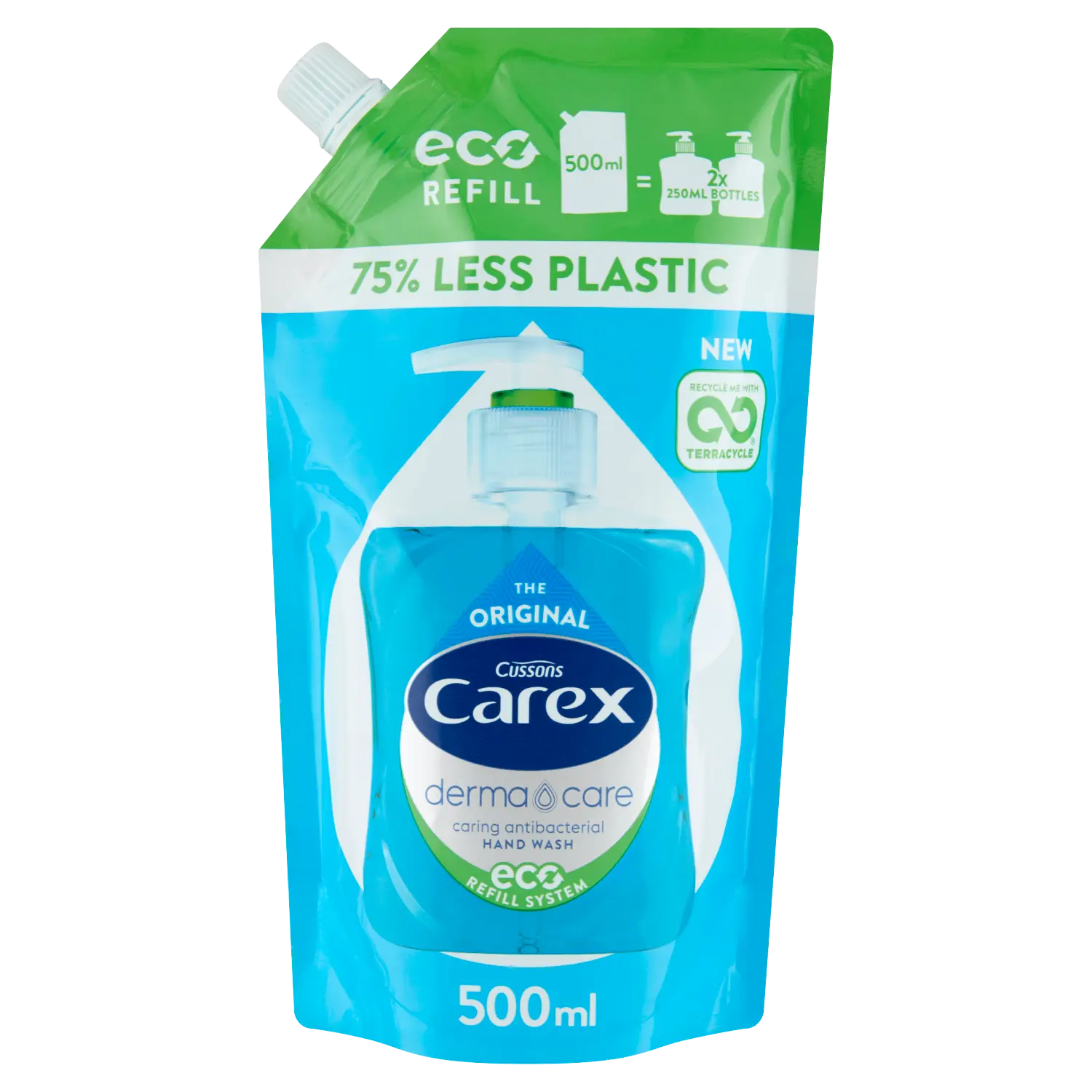 Carex Original сменный блок антибактериального жидкого мыла для рук, 500 мл