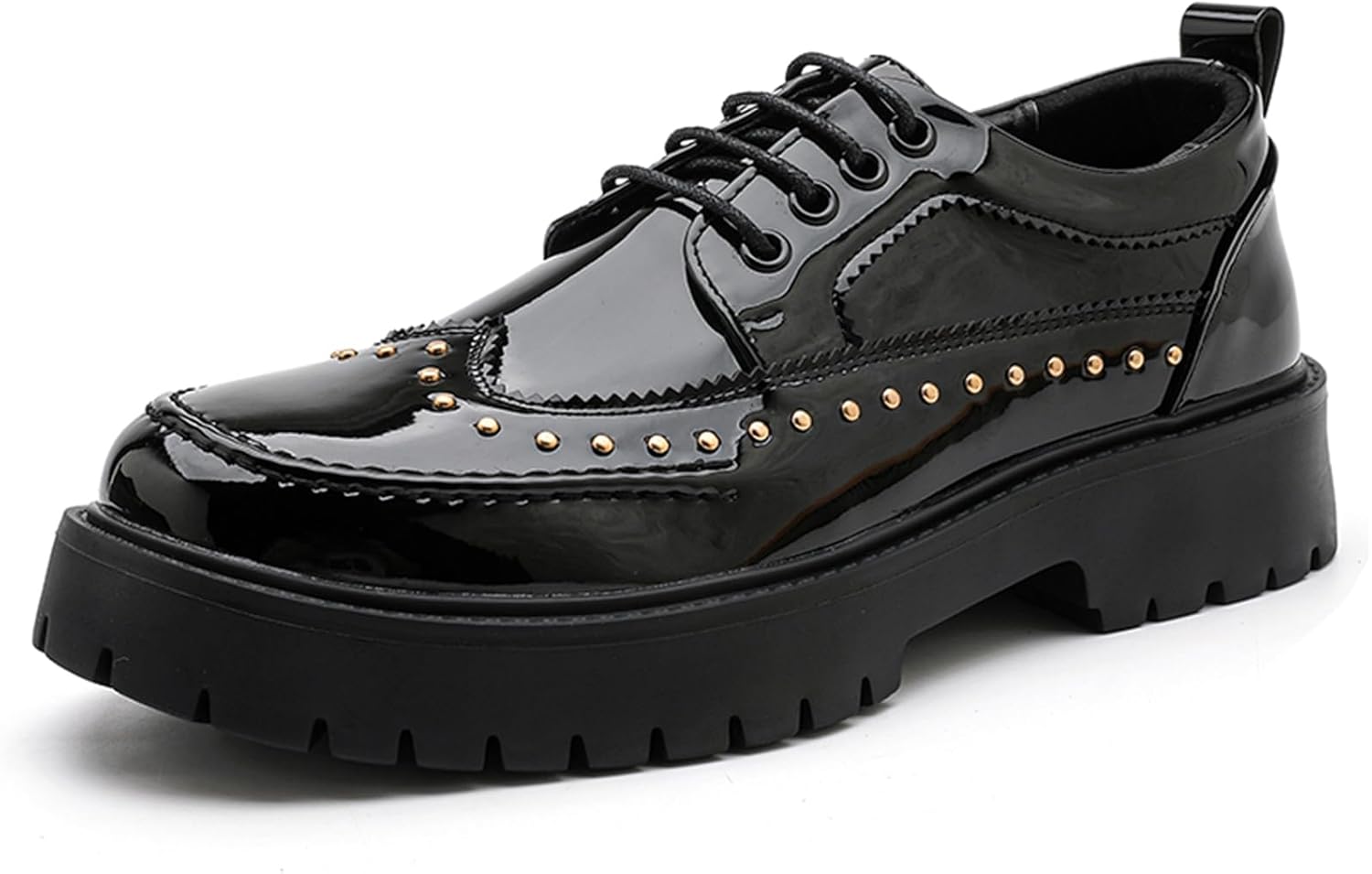 Мужские лакированные оксфорды на шнурках с платформой, классический круглый носок, толстая рифленая подошва с заклепками, винтажный стиль броги, удобные дерби для делового, повседневного ношения, вечеринок, свадеб и офиса Tixewsjh, черный
Мужские лакированные оксфорды на шнурках с платформой, классический круглый носок, толстая рифленая подошва с заклепками, винтажный стиль броги, удобные дерби для делового, повседневного ношения, вечеринок, свадеб и офиса Tixewsjh, черный