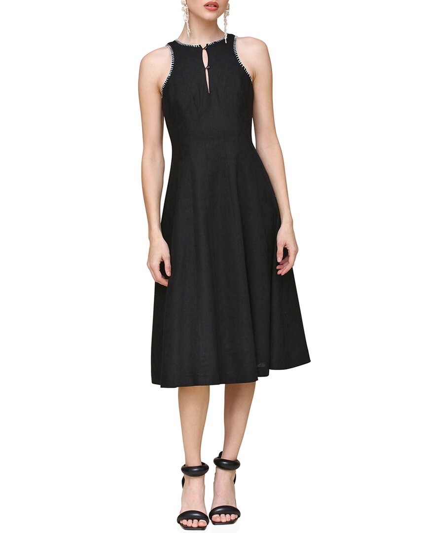 Avec Les Filles Халтер платье фасона свинг с панелями, черно-белый
Avec Les Filles Халтер платье фасона свинг с панелями, черно-белый