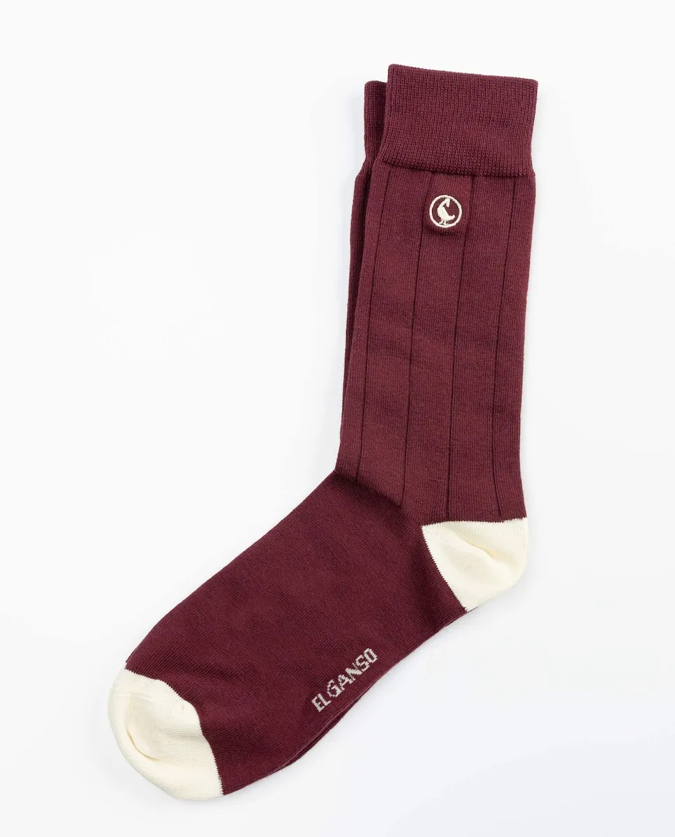 Мужской носки из хлопка в рубчик El Ganso, бордовый
Мужской носки из хлопка в рубчик El Ganso, бордовый