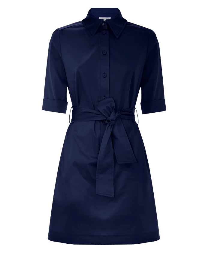 Платье-Рубашка с поясом-бантом Kocca, синий
Платье-Рубашка с поясом-бантом Kocca, синий