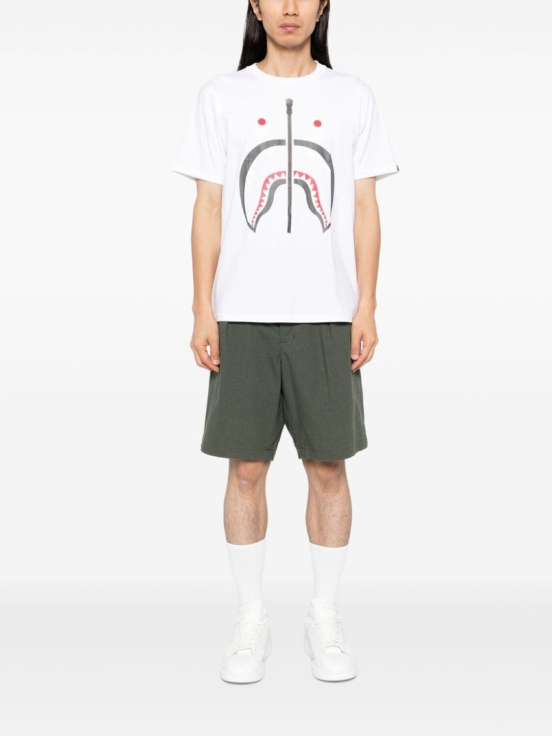 A BATHING APE футболка с принтом, белый 
A BATHING APE футболка с принтом, белый