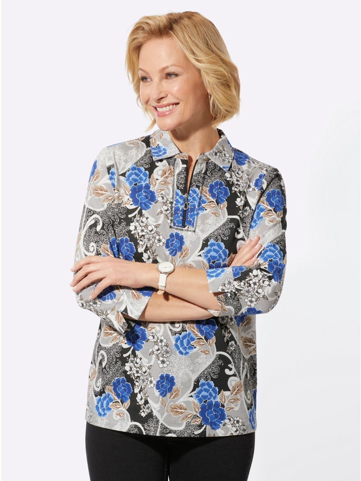 Рубашка-поло каменно-серого цвета с принтом королевского синего цвета WITT WEIDEN
Рубашка-поло каменно-серого цвета с принтом королевского синего цвета WITT WEIDEN