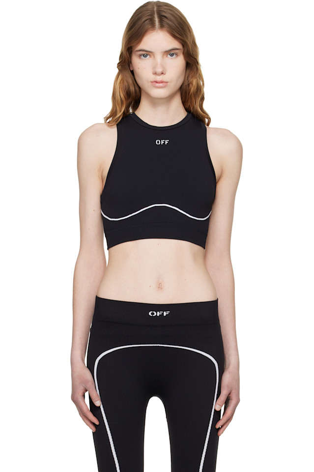 Off-White Черная бесшовная майка с надписью «off»
Off-White Черная бесшовная майка с надписью «off»