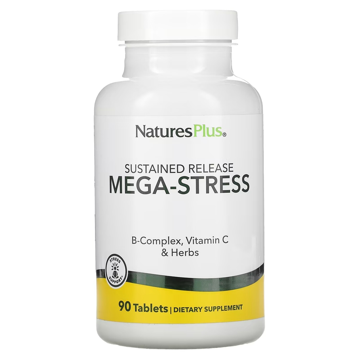 NaturesPlus Mega-Stress длительное высвобождение, 90 таблеток 
NaturesPlus Mega-Stress длительное высвобождение, 90 таблеток
