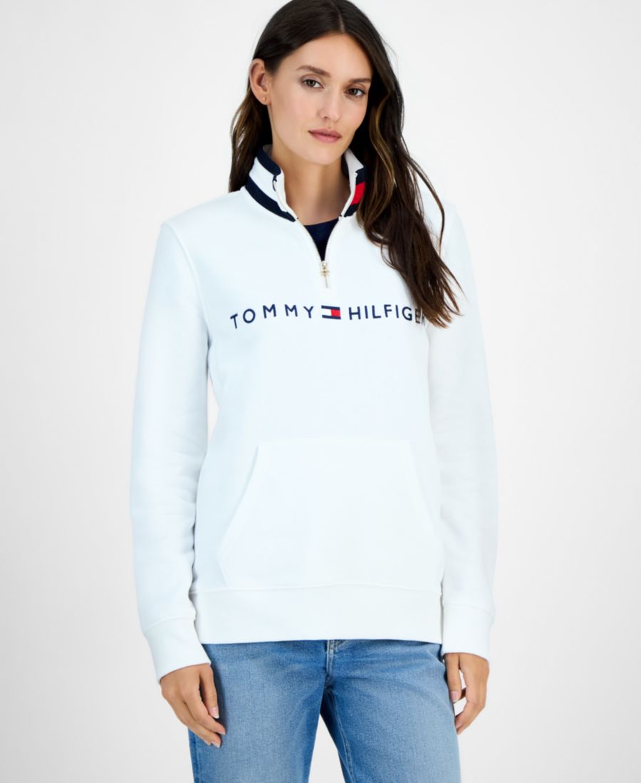 Женская толстовка на молнии до середины груди с вышитым логотипом Tommy Hilfiger, Bright White
Женская толстовка на молнии до середины груди с вышитым логотипом Tommy Hilfiger, Bright White