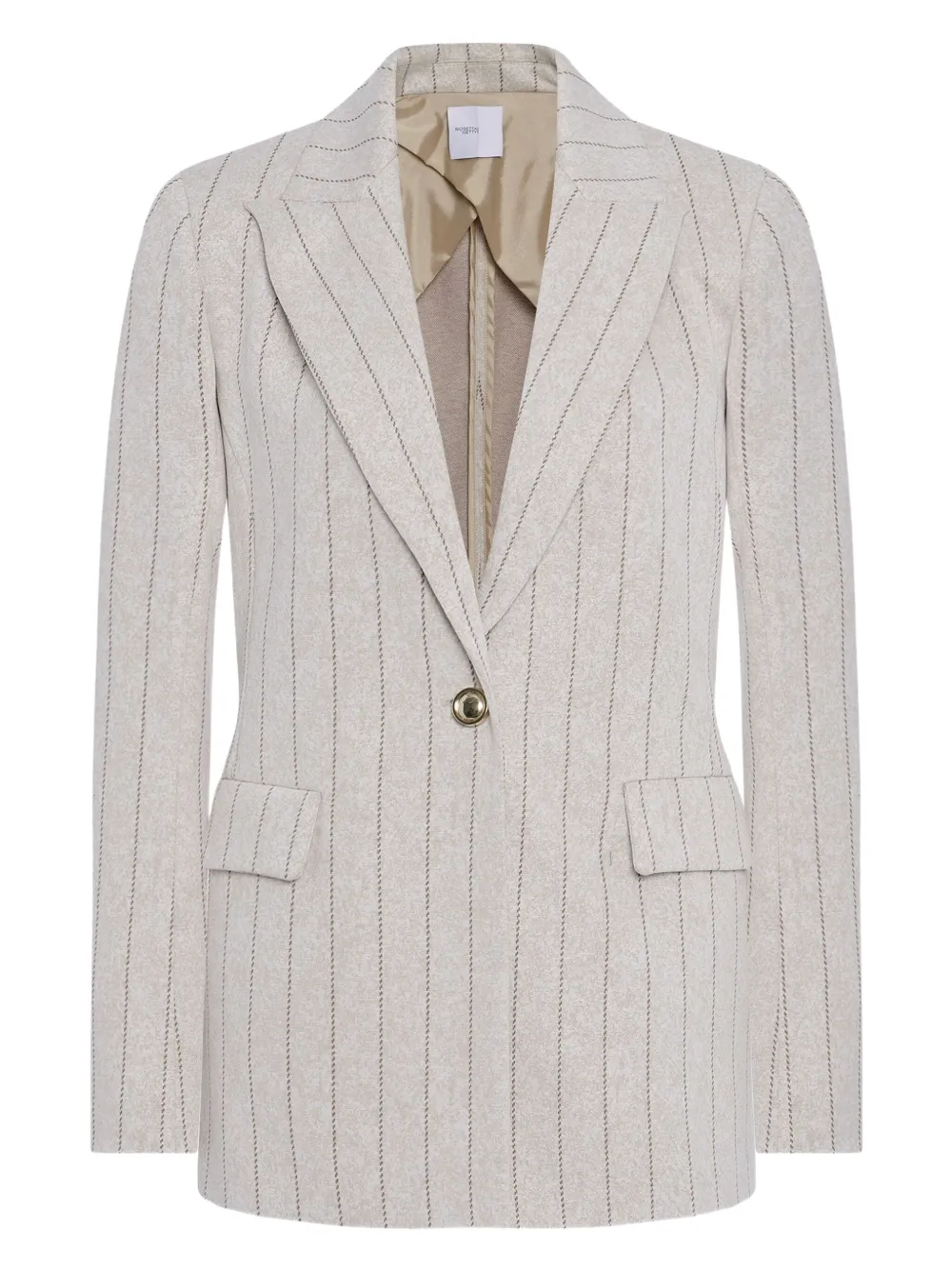 Блейзер строгого кроя в тонкую полоску Rosetta Getty, нейтральный
Блейзер строгого кроя в тонкую полоску Rosetta Getty, нейтральный