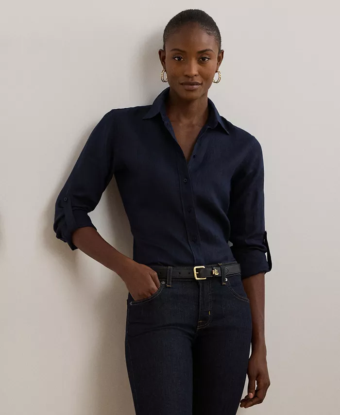 100% льняная рубашка Lauren Ralph Lauren, черный
100% льняная рубашка Lauren Ralph Lauren, черный