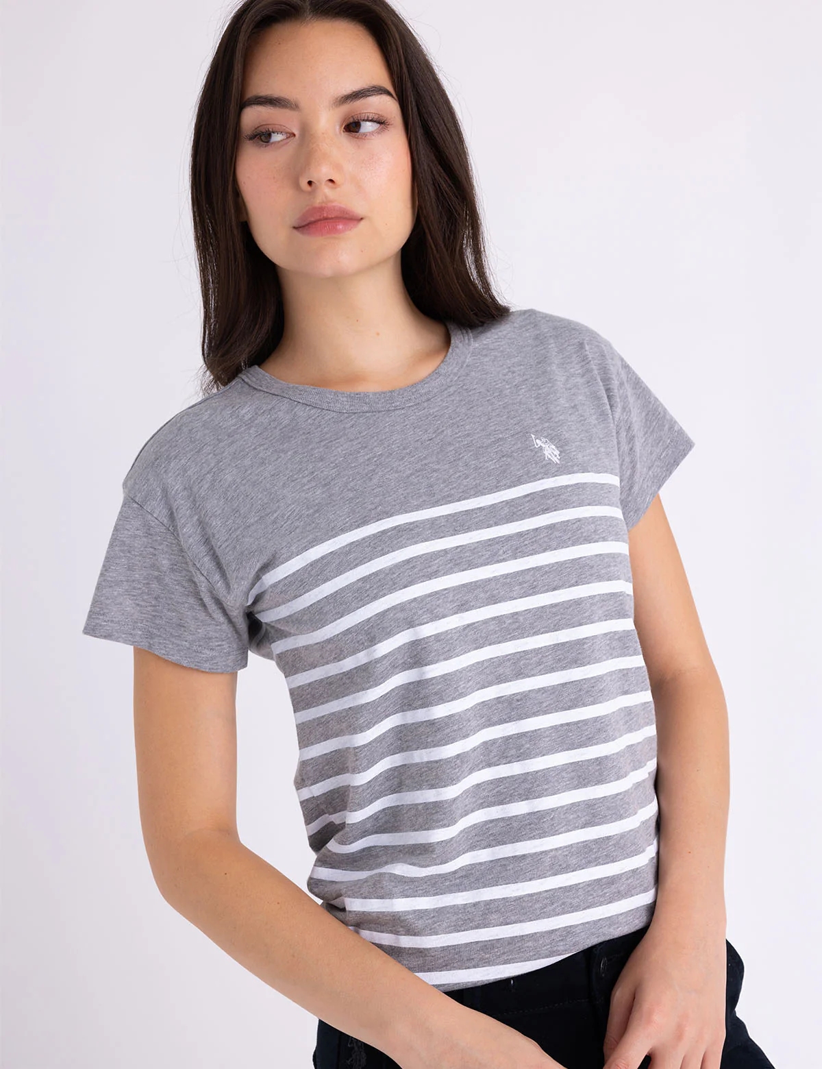 Футболка U.S. Polo Assn Colorblock Ringer Stripe, серый 
Футболка U.S. Polo Assn Colorblock Ringer Stripe, серый