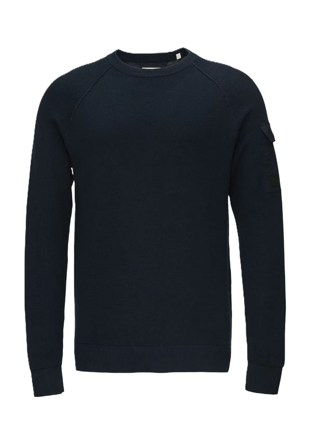 Вязаный свитер из хлопка с карманом на рукаве S.Oliver, синий
Вязаный свитер из хлопка с карманом на рукаве S.Oliver, синий