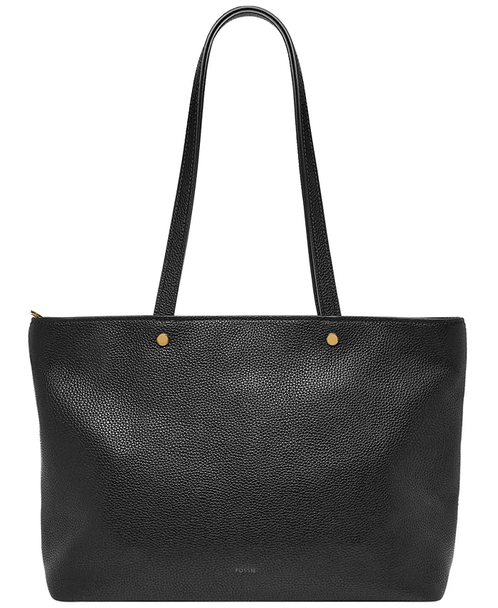 Дженни Кожаная сумка-тоут с верхней молнией Fossil, черный
Дженни Кожаная сумка-тоут с верхней молнией Fossil, черный