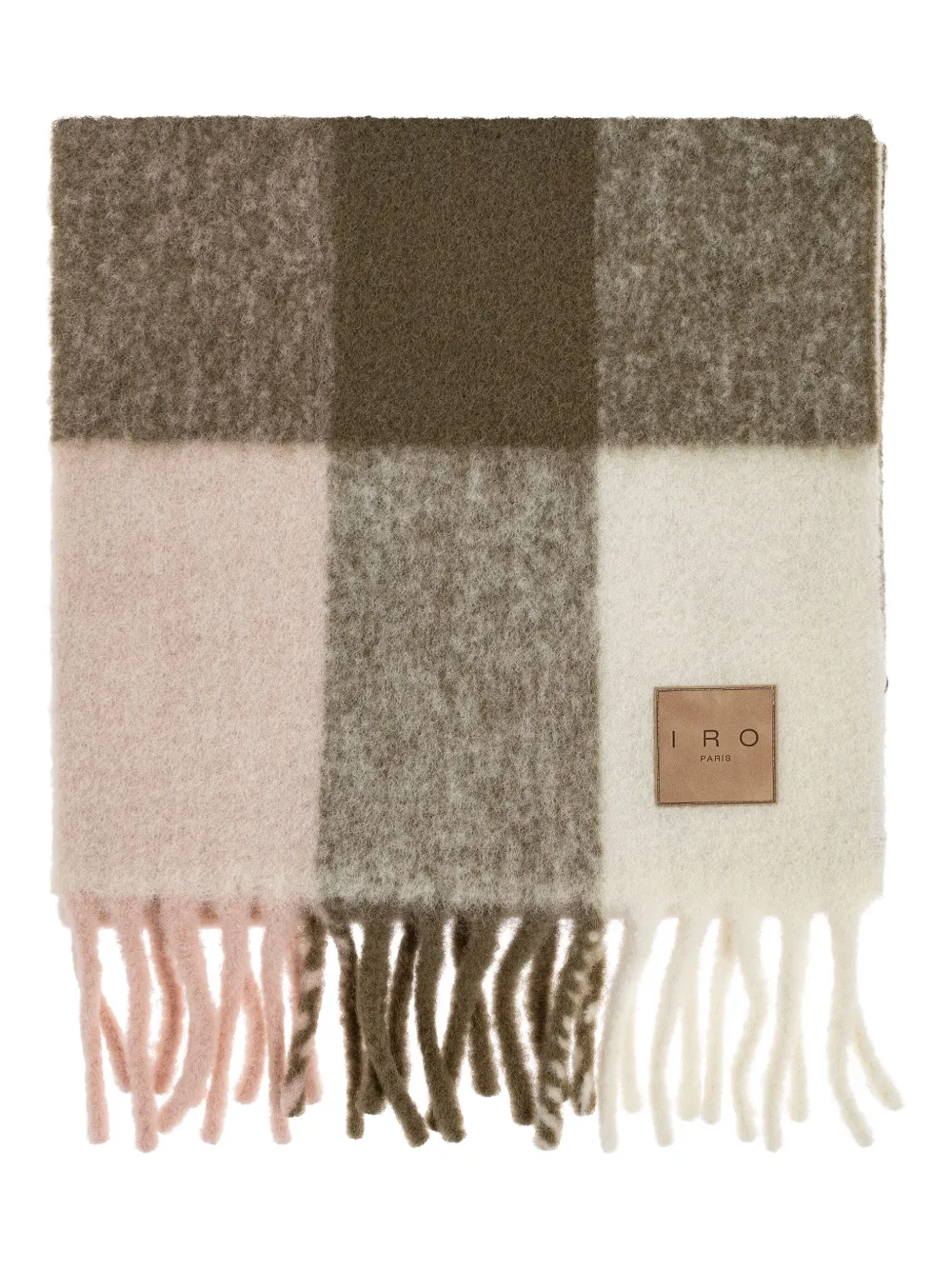 Клетчатый шарф с бахромой IRO, зеленый
Клетчатый шарф с бахромой IRO, зеленый