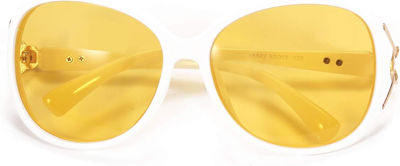 Женские поляризованные солнцезащитные очки высокой четкости для ночного видения, стильные очки для вождения в темное время суток, очки с антибликовым покрытием Loovit, White
Женские поляризованные солнцезащитные очки высокой четкости для ночного видения, стильные очки для вождения в темное время суток, очки с антибликовым покрытием Loovit, White