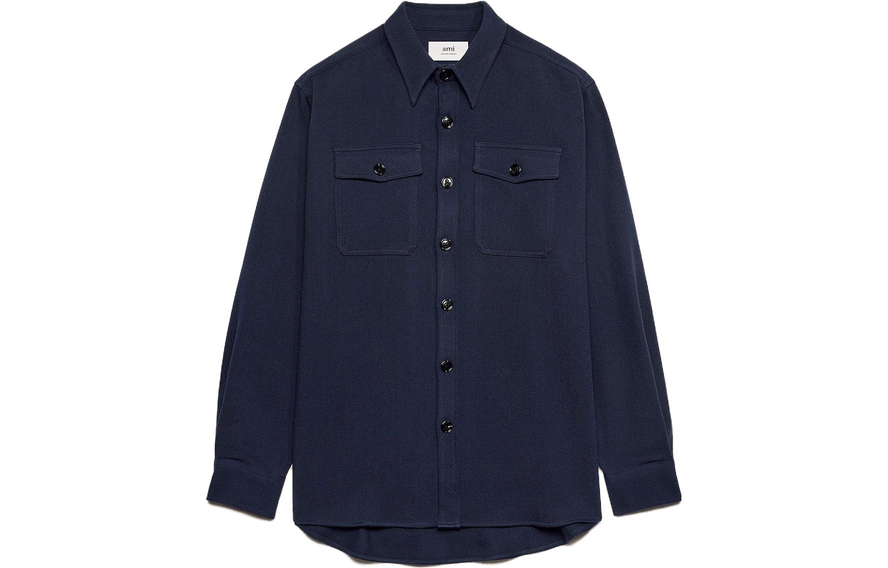 Рубашка Ami Chest Pocket Overshirt AMIPARIS, синий
Рубашка Ami Chest Pocket Overshirt AMIPARIS, синий