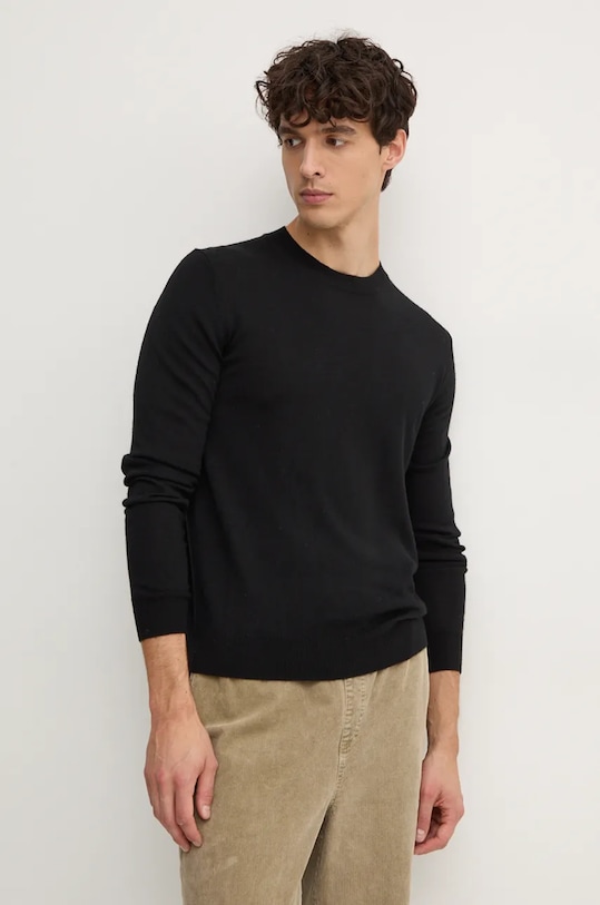 Шерстяной свитер Sisley, черный 
Шерстяной свитер Sisley, черный