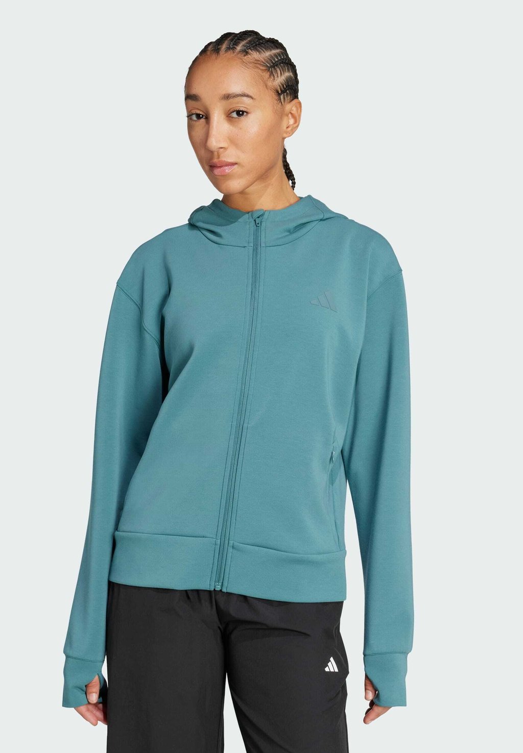 Толстовка на молнии HOODED - Fleece jacket Adidas Performance, цвет Preloved Teal
Толстовка на молнии HOODED - Fleece jacket Adidas Performance, цвет Preloved Teal