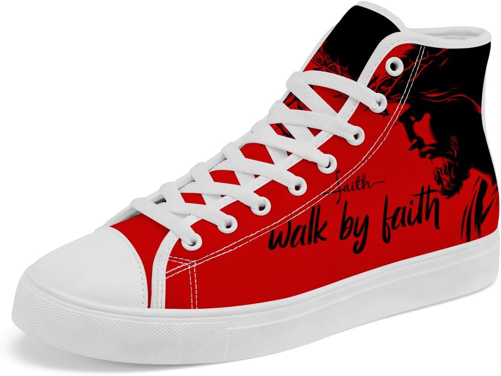 Высокие кеды на шнуровке chebing Faith из холщовой ткани, христианские высокие кеды, повседневная обувь Walk by Faith для женщин и мужчин, красный
Высокие кеды на шнуровке chebing Faith из холщовой ткани, христианские высокие кеды, повседневная обувь Walk by Faith для женщин и мужчин, красный