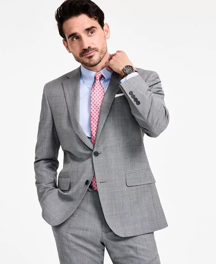 Мужская классическая пиджак-двойка из шерстяной ткани с добавлением эластана в клетку Windowpane Brooks Brothers, серый
Мужская классическая пиджак-двойка из шерстяной ткани с добавлением эластана в клетку Windowpane Brooks Brothers, серый