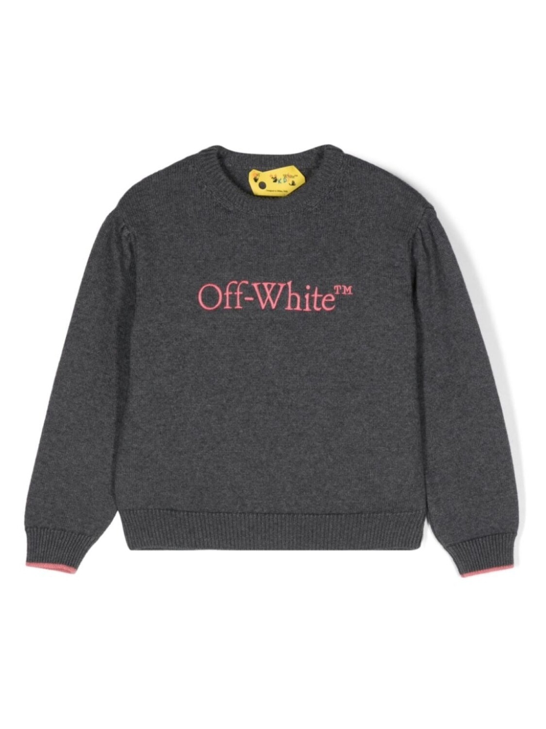 Off-White Kids свитер Big Bookish, серый 
Off-White Kids свитер Big Bookish, серый