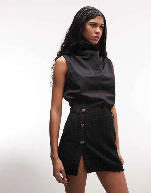 Черная юбка мини-букле с низкой посадкой ASOS DESIGN
Черная юбка мини-букле с низкой посадкой ASOS DESIGN