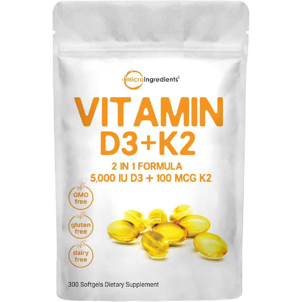 Витамин D3 и K2 MK-7 Micro Ingredients 5000 МЕ, 300 капсул
Витамин D3 и K2 MK-7 Micro Ingredients 5000 МЕ, 300 капсул