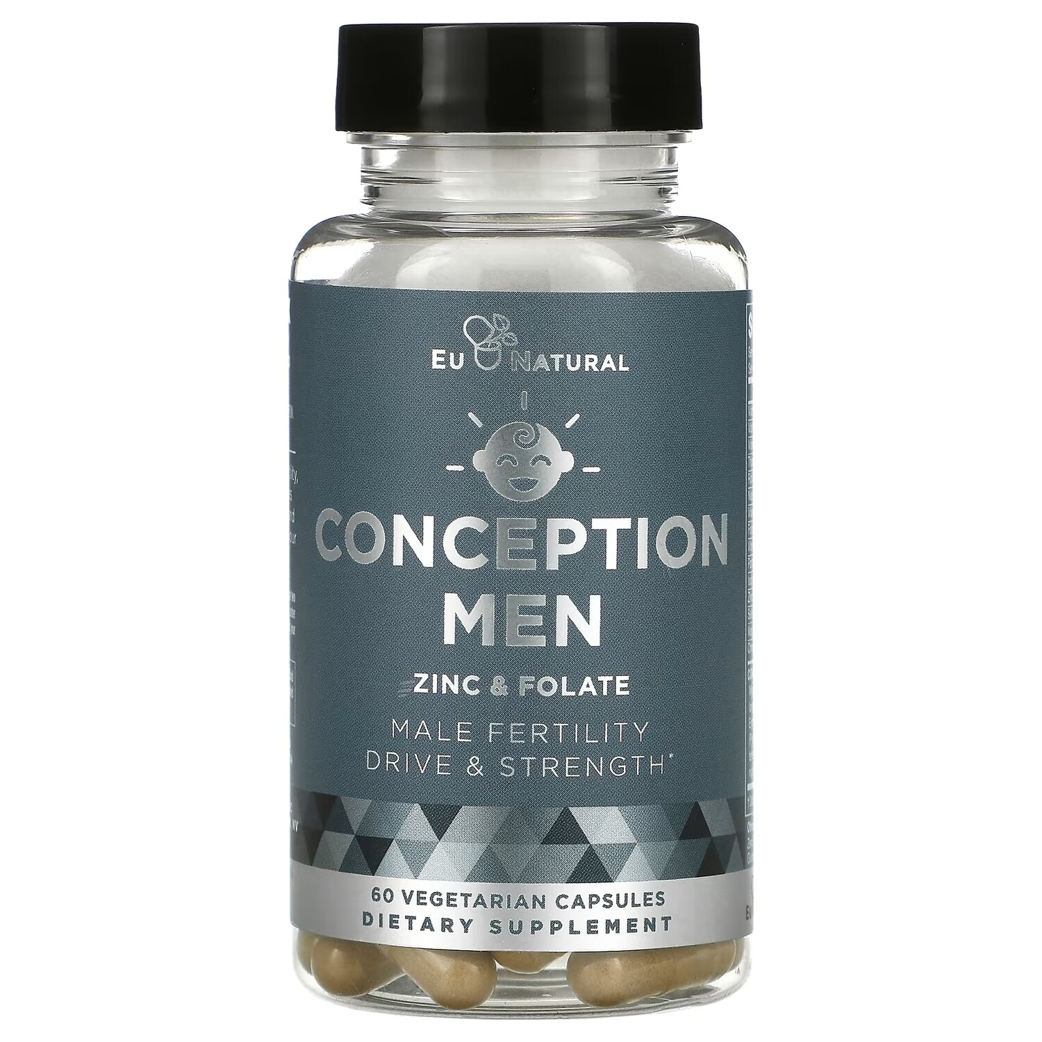 Цинк и Фолат Eu Natural Conception Men, 60 вегетарианских капсул
Цинк и Фолат Eu Natural Conception Men, 60 вегетарианских капсул