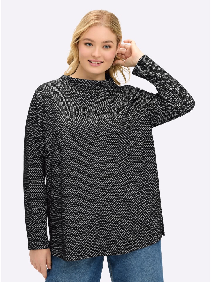 Толстовка черного и бежевого цветов sheego
Толстовка черного и бежевого цветов sheego