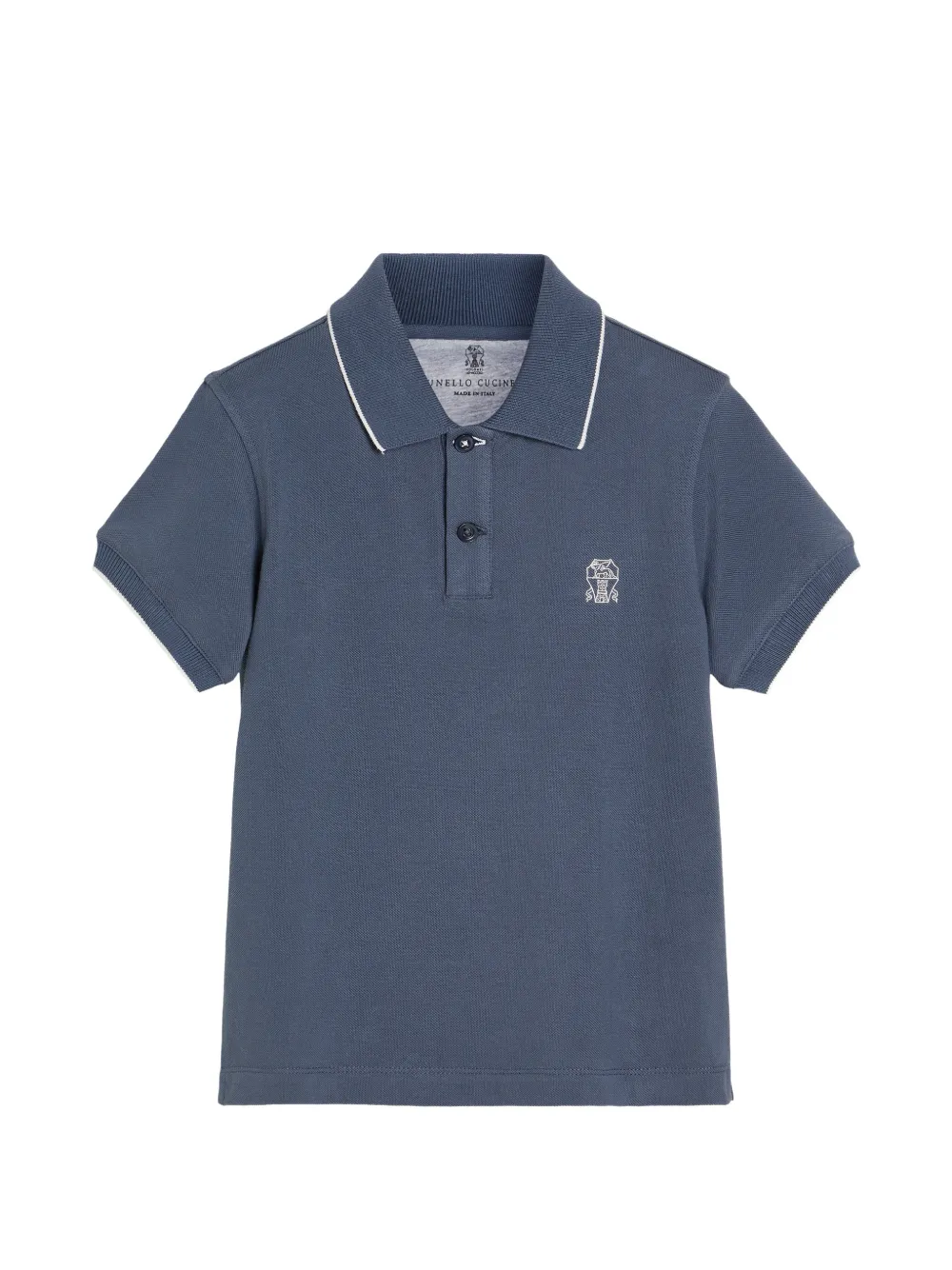 Поло с логотипом Brunello Cucinelli Kids, синий
Поло с логотипом Brunello Cucinelli Kids, синий