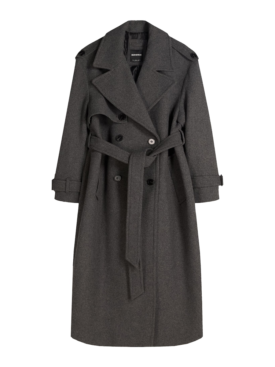 Пальто межсезонное Bershka, антрацит
Пальто межсезонное Bershka, антрацит