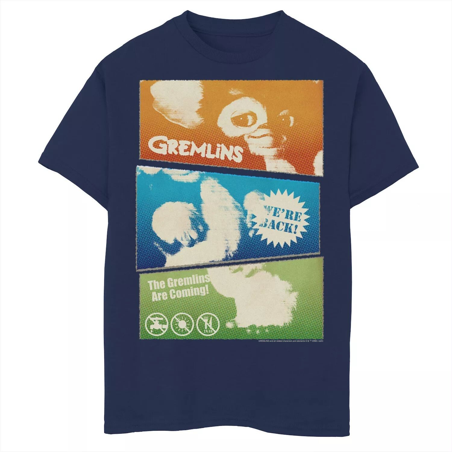 Футболка с цветными вставками и графическим рисунком «Гремлины» для мальчиков 8–20 лет Licensed Character
