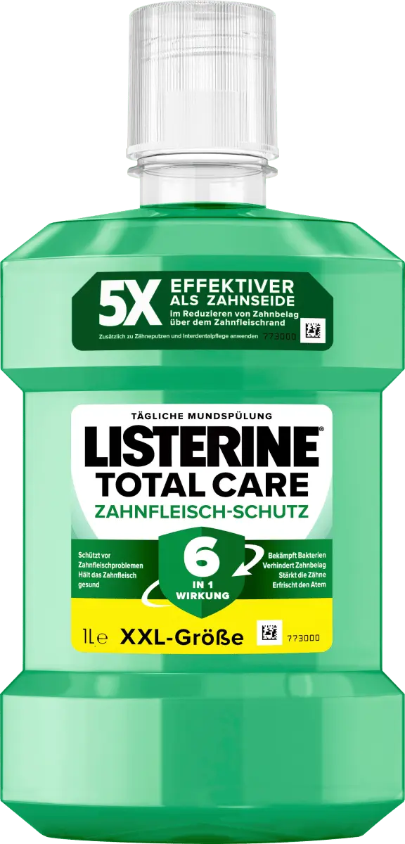 Ополаскиватель для полости рта Total Care для защиты десен размер XXL 1000 мл Listerine
Ополаскиватель для полости рта Total Care для защиты десен размер XXL 1000 мл Listerine