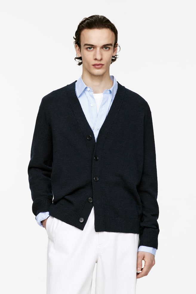 Кардиган из шерсти и хлопка Arket, синий
Кардиган из шерсти и хлопка Arket, синий
