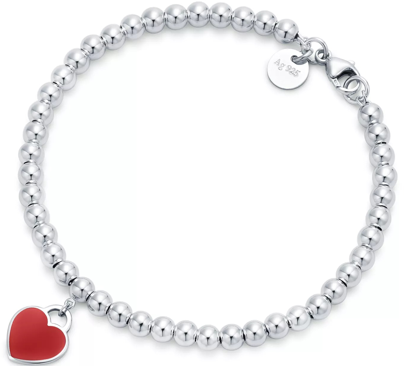 Браслет Tiffany & Co. Return to Tiffany Red Heart Tag Bead, серебро
Браслет Tiffany & Co. Return to Tiffany Red Heart Tag Bead, серебро