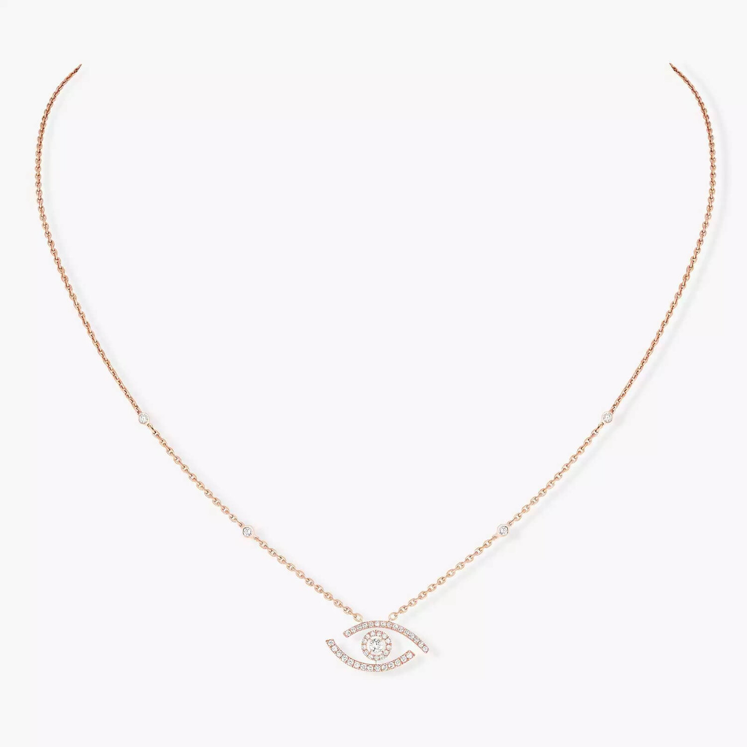 Колье Messika Lucky Eye Pavé, розовое золото/бриллианты
Колье Messika Lucky Eye Pavé, розовое золото/бриллианты