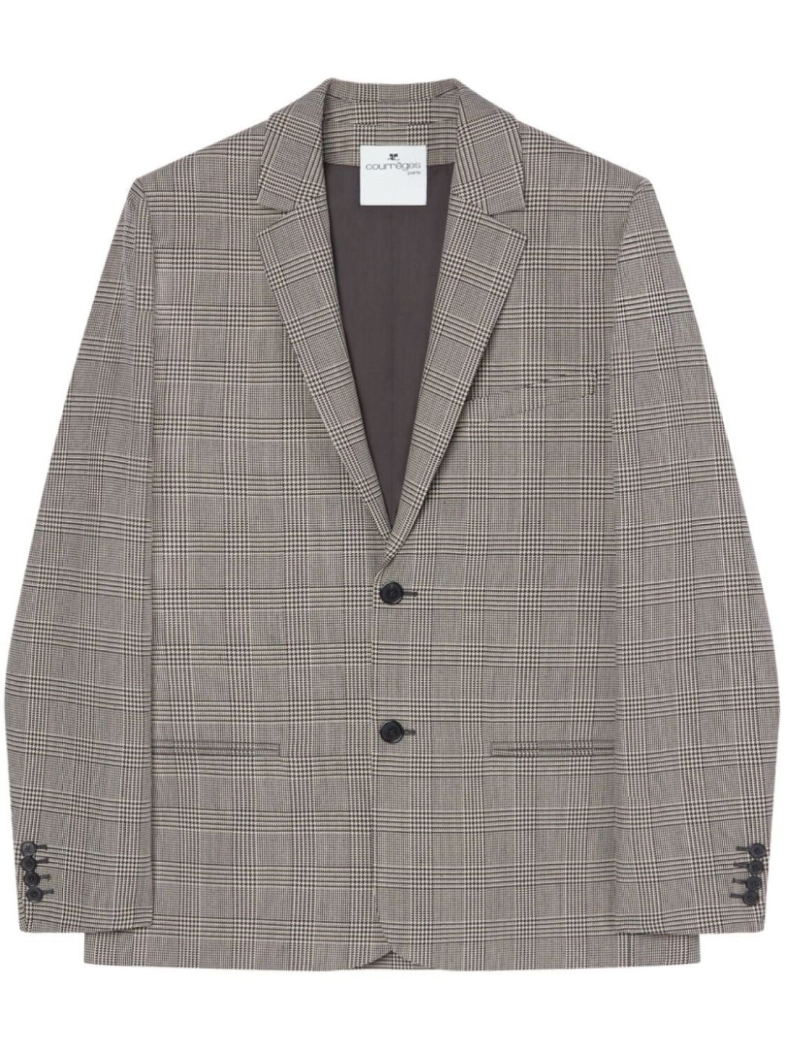 Courrèges пиджак в клетку глен, черный
Courrèges пиджак в клетку глен, черный