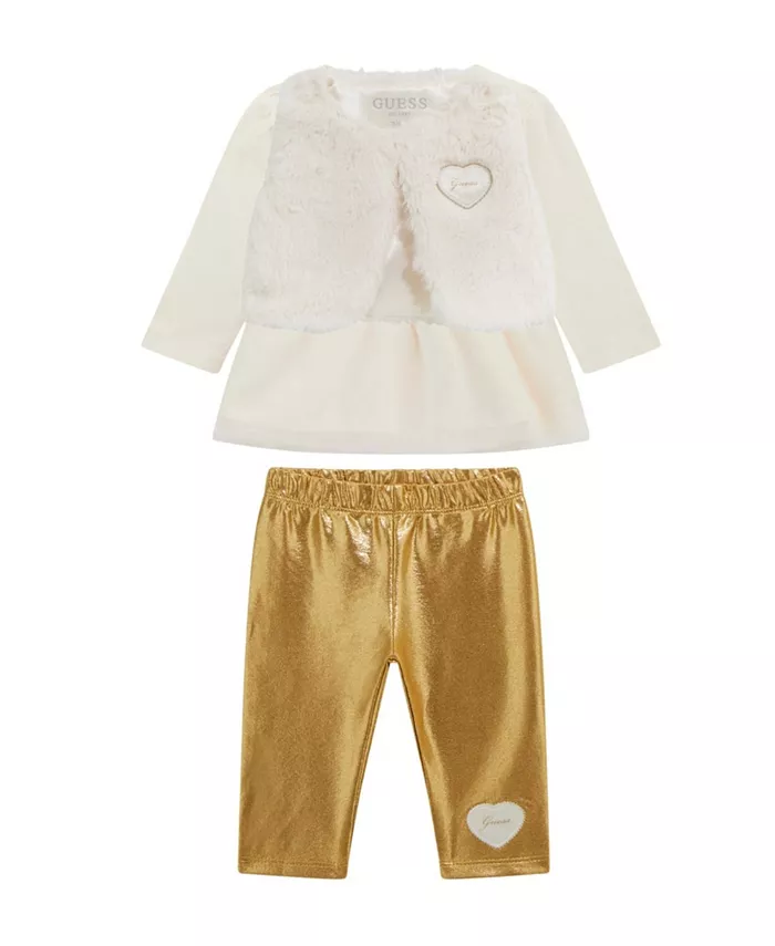 Комплект для девочек из 3 предметов: жилет, топ с длинными рукавами и леггинсы Guess, мультиколор
Комплект для девочек из 3 предметов: жилет, топ с длинными рукавами и леггинсы Guess, мультиколор