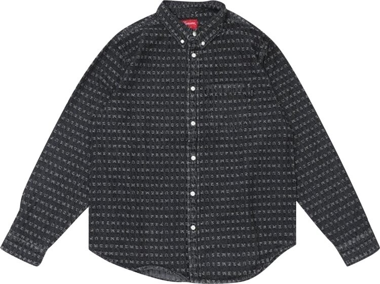Рубашка Supreme Jacquard Logos Denim Shirt 'Black', черный
Рубашка Supreme Jacquard Logos Denim Shirt 'Black', черный