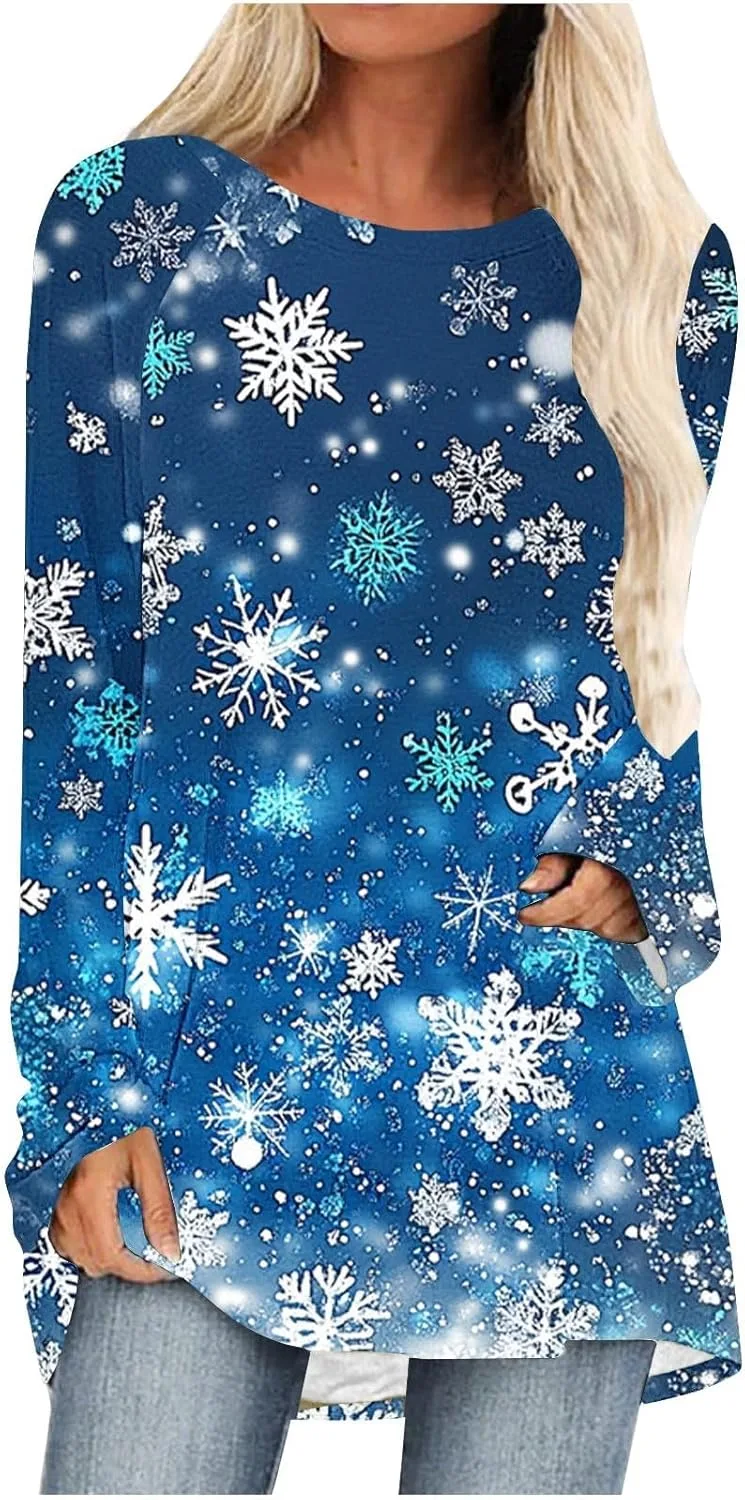 Длинная блузка с рождественским принтом в виде снежинок LMSXCT
Длинная блузка с рождественским принтом в виде снежинок LMSXCT