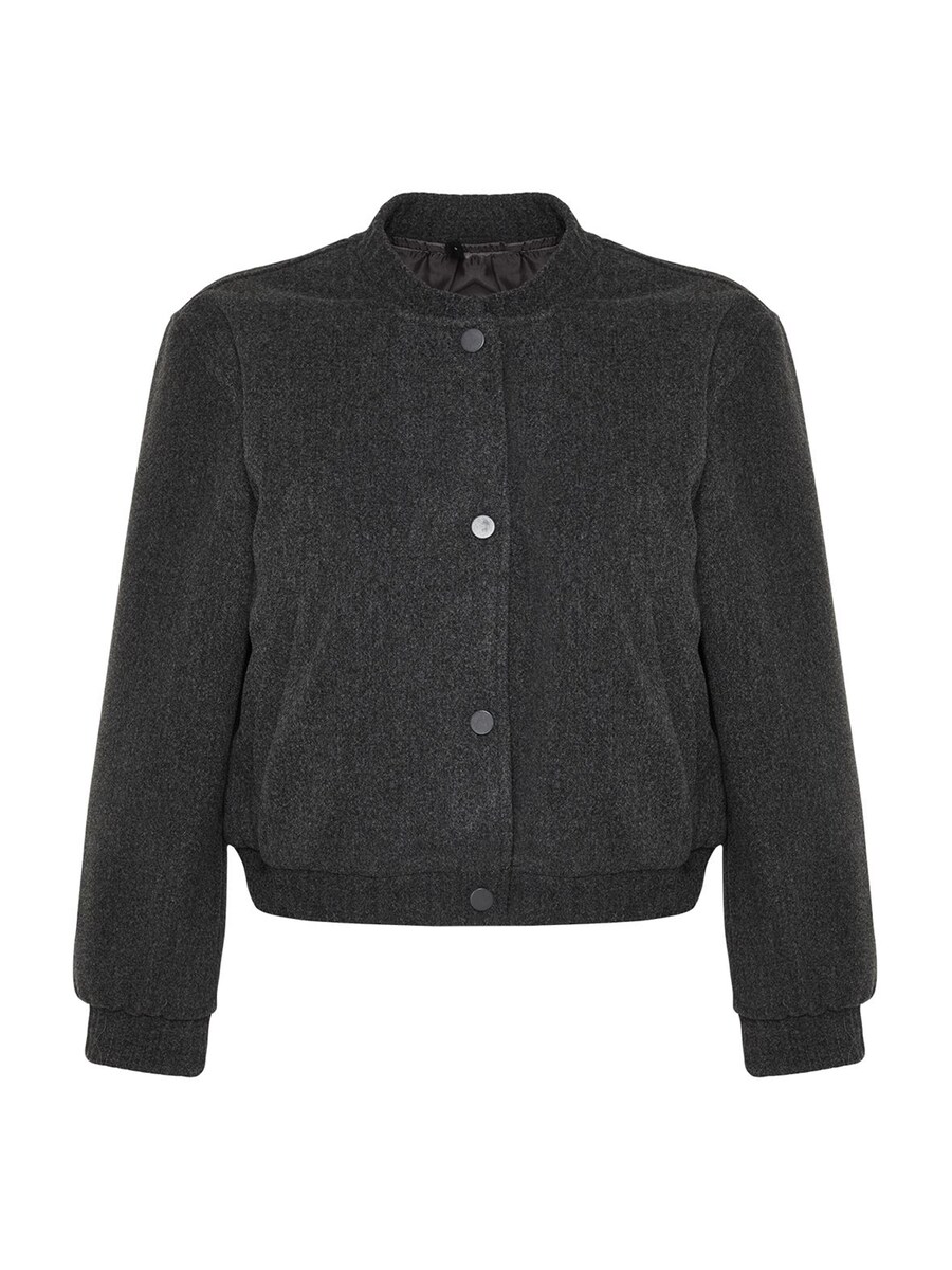 Куртка межсезонная Trendyol, антрацит 
Куртка межсезонная Trendyol, антрацит