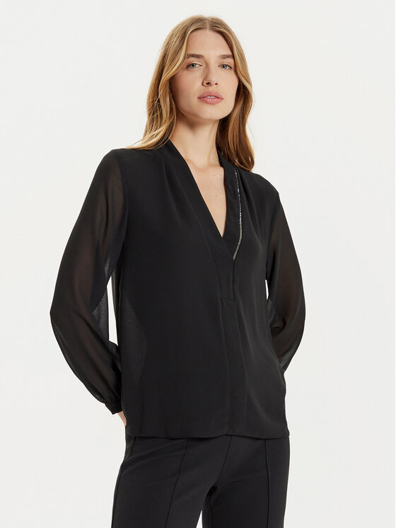 Блуза стандартного кроя Rinascimento, черный 
Блуза стандартного кроя Rinascimento, черный