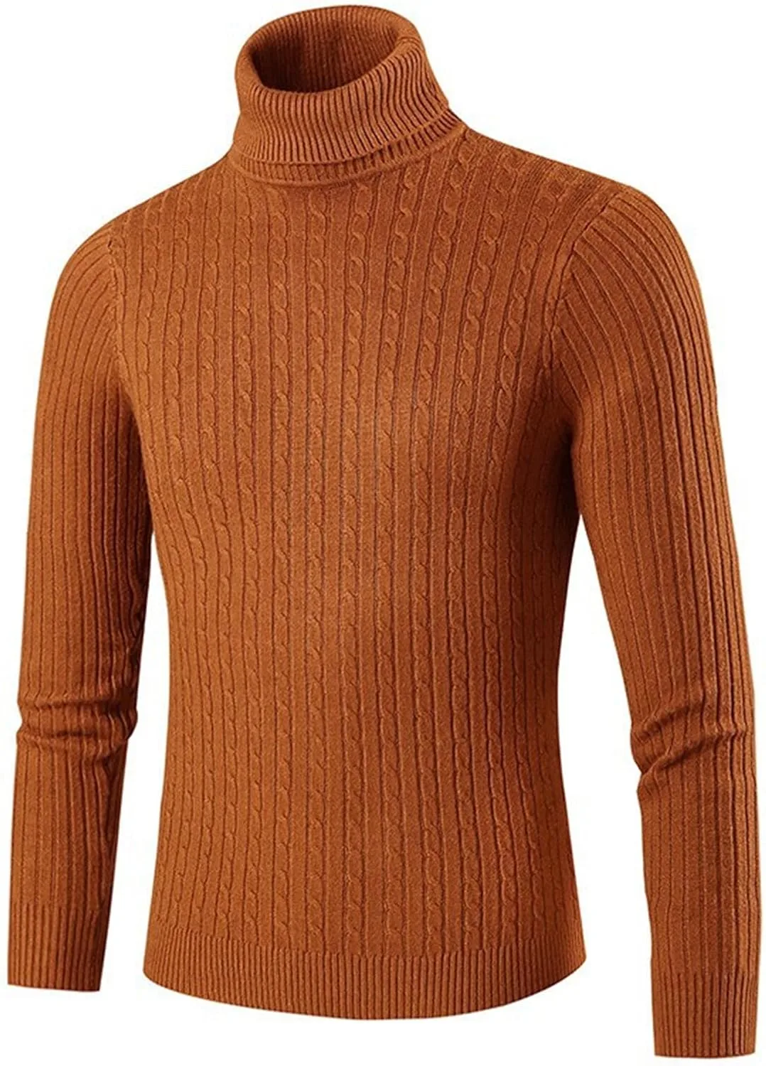 Мужской свитер Slim Fit с воротником-водолазкой, кабельной вязкой и длинными рукавами
Мужской свитер Slim Fit с воротником-водолазкой, кабельной вязкой и длинными рукавами