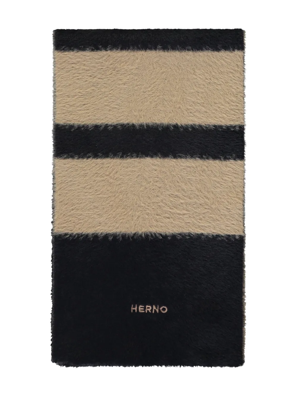 Полосатый шарф с жаккардовым логотипом Herno, черный
Полосатый шарф с жаккардовым логотипом Herno, черный