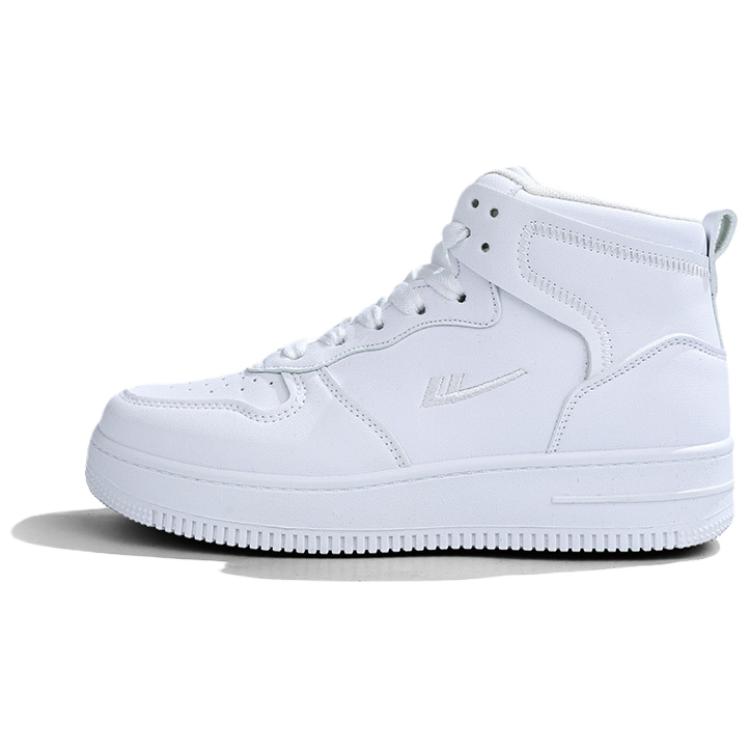 WARRIOR Скользостойкие износостойкие легкие высокие скейтборд кроссовки унисекс белые, цвет White 
WARRIOR Скользостойкие износостойкие легкие высокие скейтборд кроссовки унисекс белые, цвет White