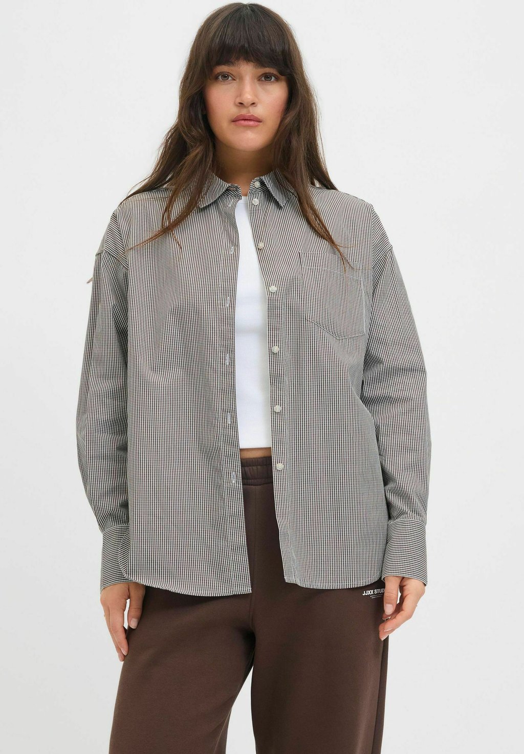 Блузка на пуговицах JXJAMIE RELAXED JJXX, черный 
Блузка на пуговицах JXJAMIE RELAXED JJXX, черный