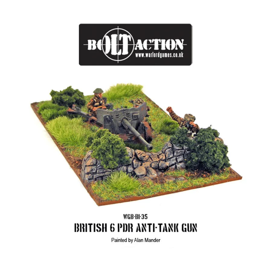 Шестифунтовая противотанковая пушка британской армии, Bolt Action - British Army (28mm)
Шестифунтовая противотанковая пушка британской армии, Bolt Action - British Army (28mm)