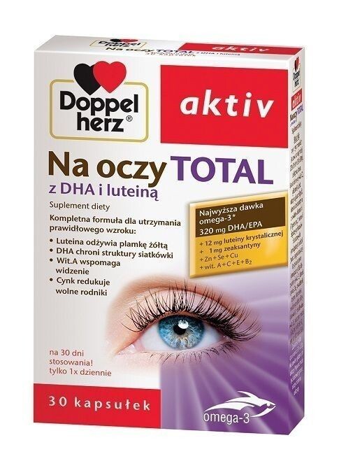 Doppelherz aktiv Na oczy Total лекарство для улучшения зрения, 30 шт.
Doppelherz aktiv Na oczy Total лекарство для улучшения зрения, 30 шт.